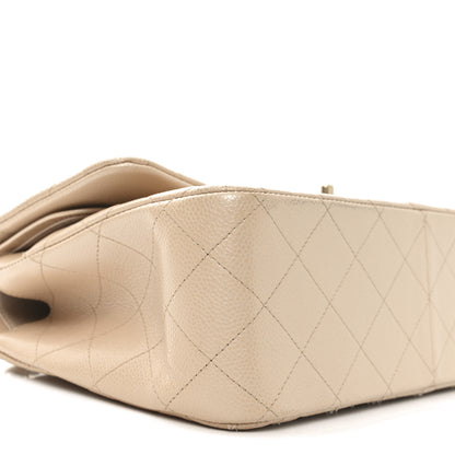Chanel Iridescent Caviar Quilted Jumbo Double Flap Beige 9 of 10