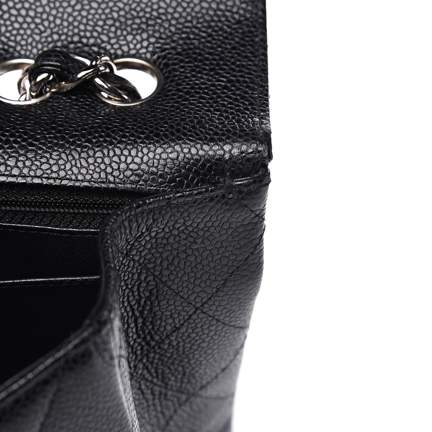 Caviar Quilted Jumbo Single Flap Black