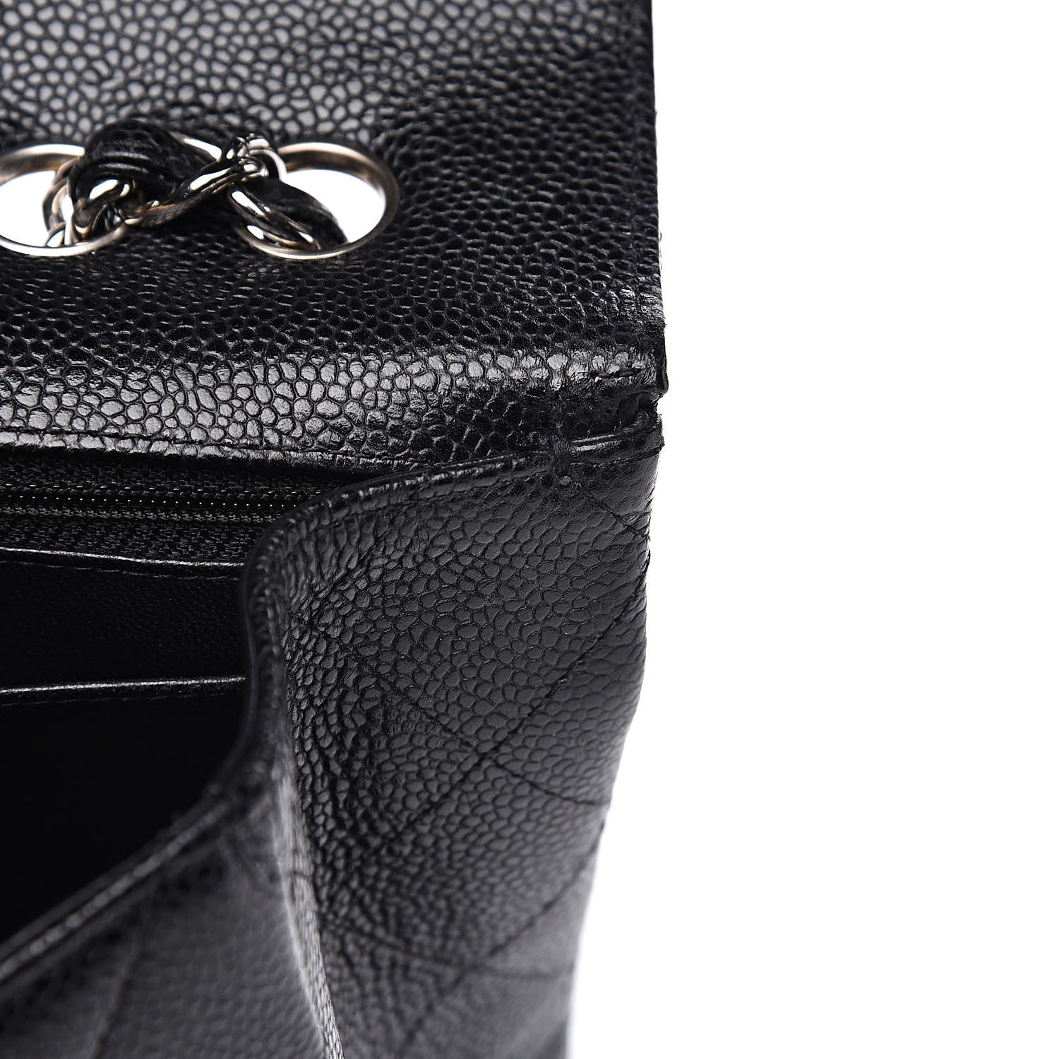 Chanel Caviar Quilted Jumbo Single Flap Black 12 of 15