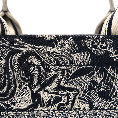 Christian Dior Calfskin Dioriviera Toile De Jouy Small Book Tote With Strap Blue Multicolor 8 of 10