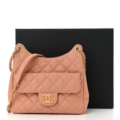 Chanel Caviar Quilted Wavy CC Hobo Beige 10 of 10