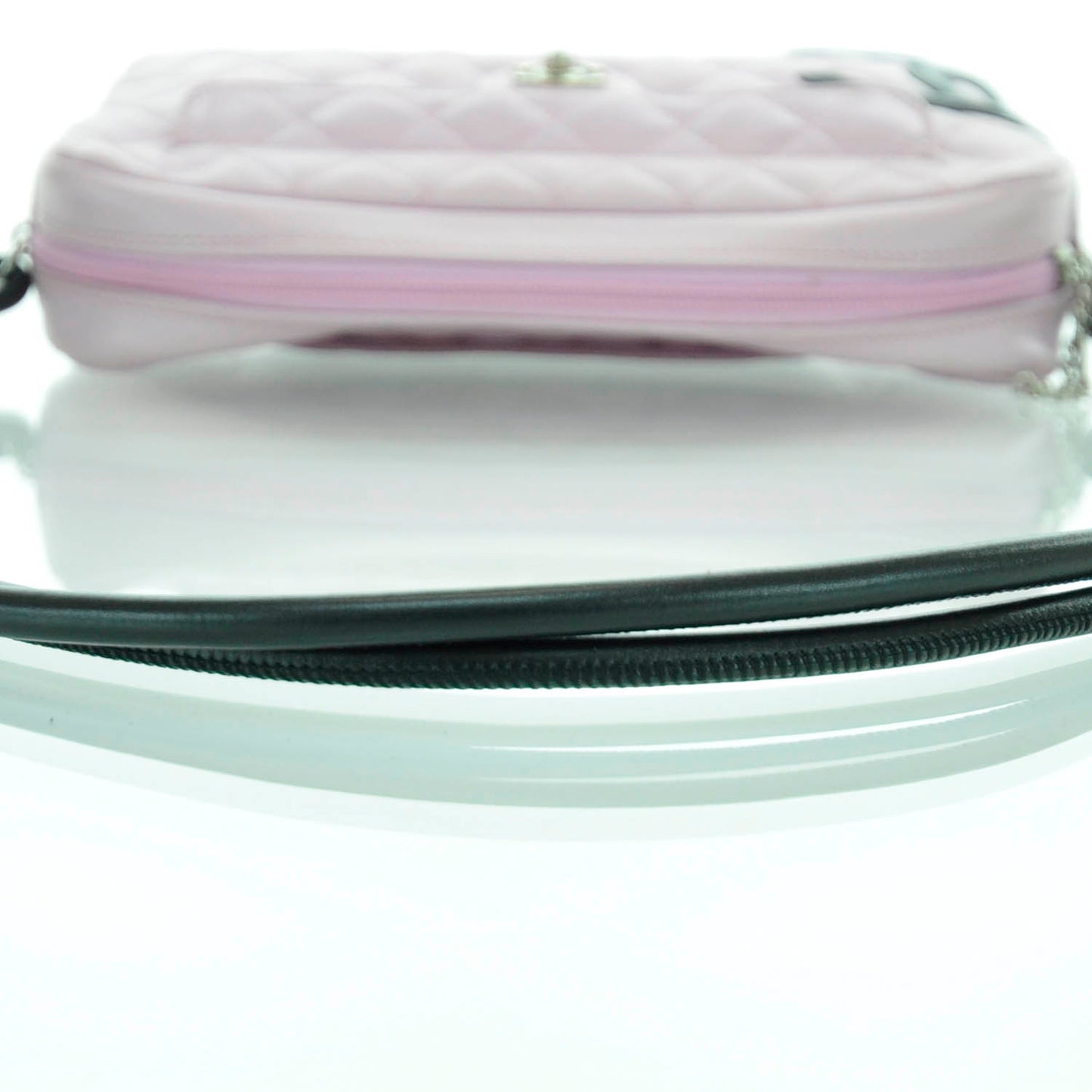 Calfskin Quilted Cambon Shoulder Bag Pink Black