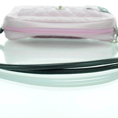 Chanel Calfskin Quilted Cambon Shoulder Bag Pink Black 6 of 21