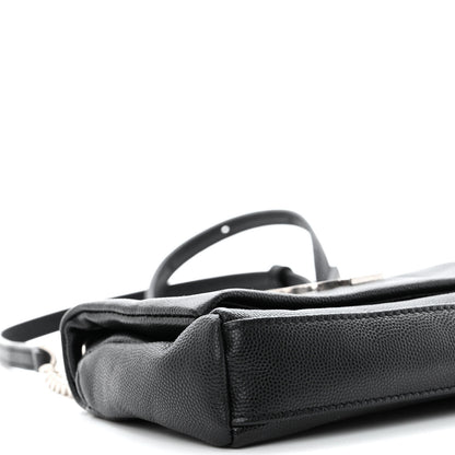 Saint Laurent Grain De Poudre Monogram Toy West Hollywood Fold-Over Bag Black 8 of 9