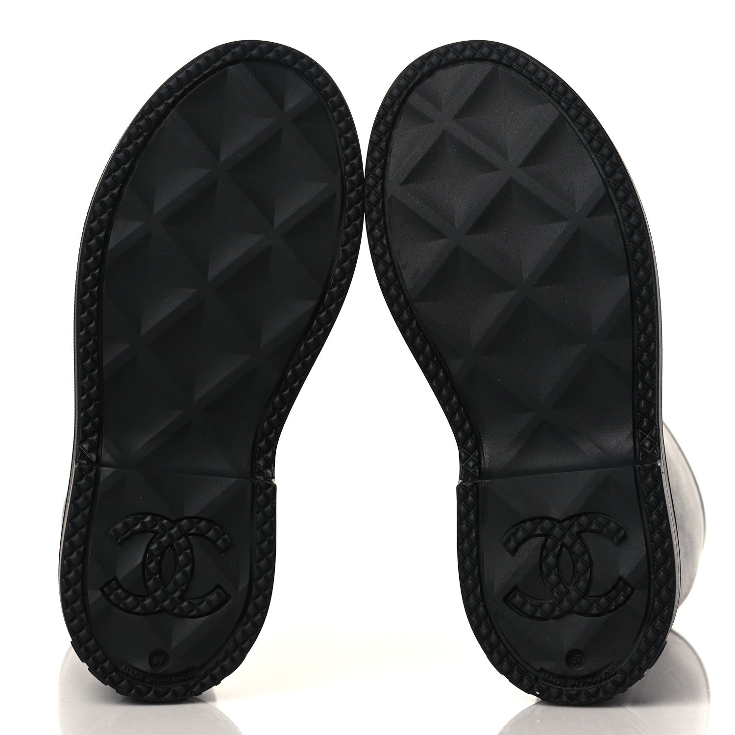 Chanel Caoutchouk CC High Boots 37 Black 5 of 8