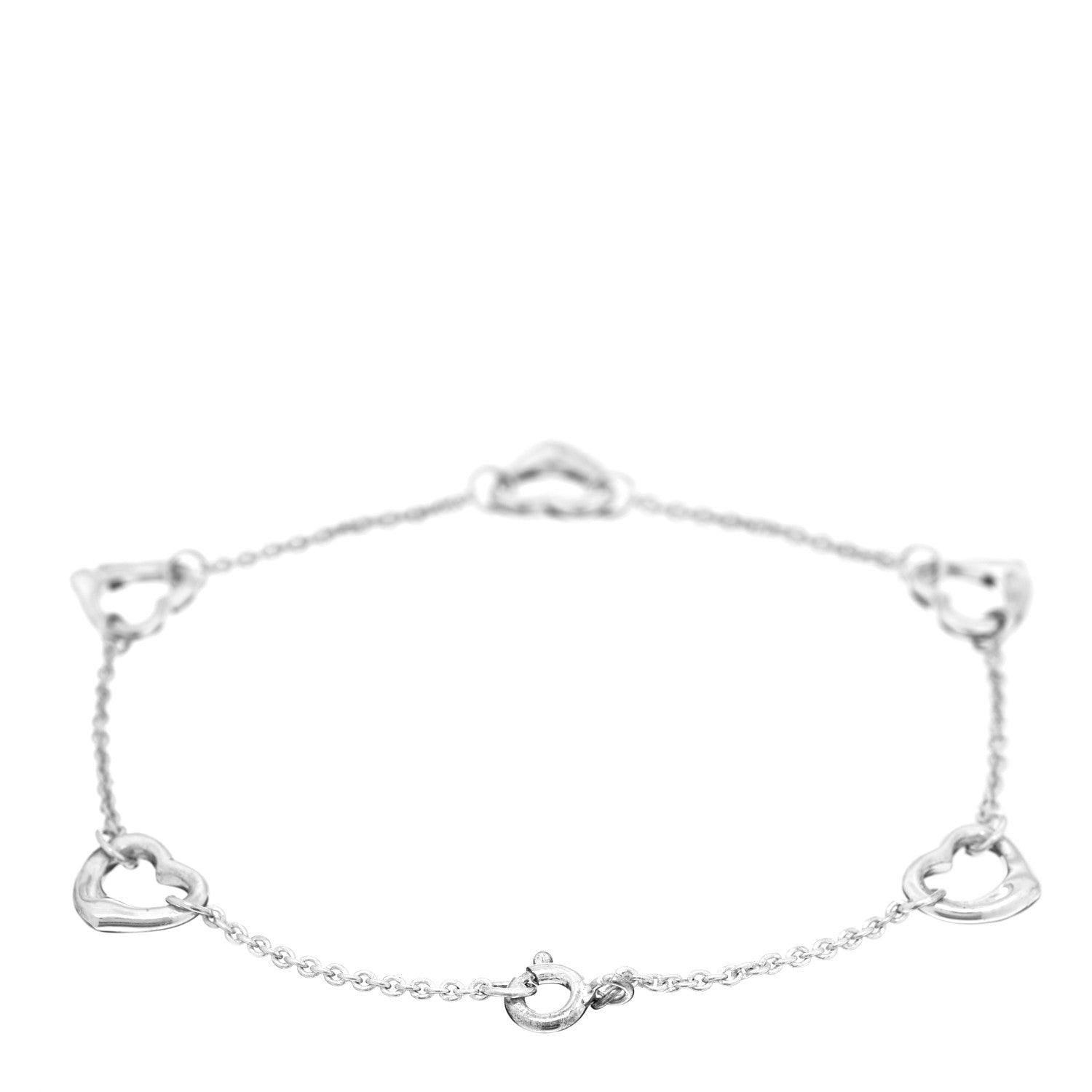 Tiffany Sterling Silver Elsa Peretti Open Heart Bracelet 2 of 4