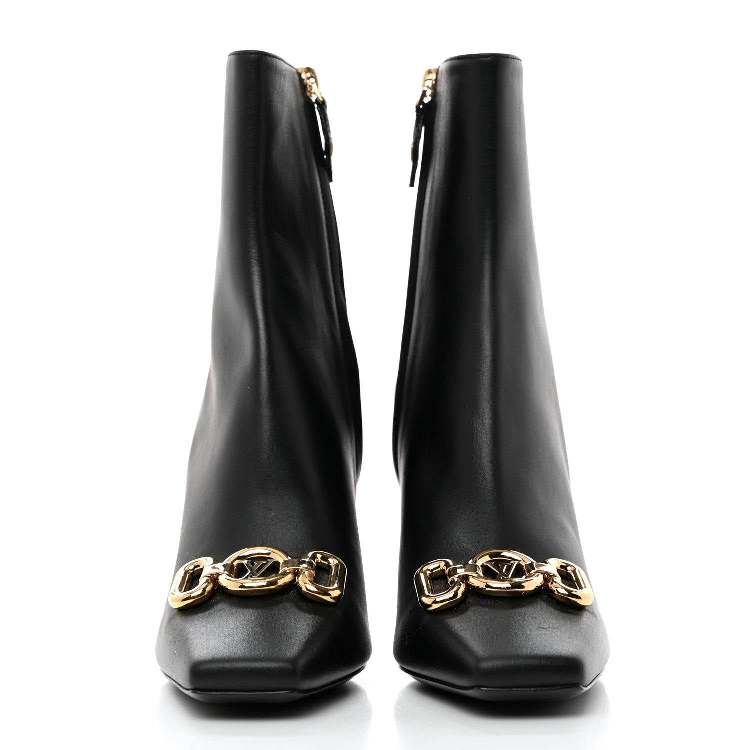 Louis Vuitton Calfskin Rotary Ankle Boots 36.5 Black 2 of 8