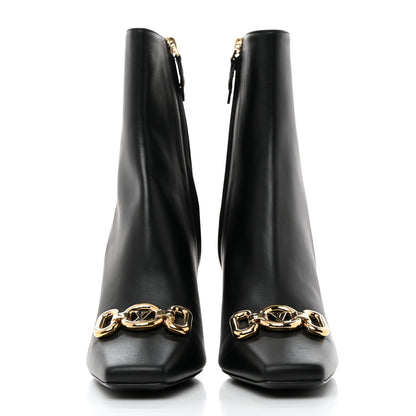 Louis Vuitton Calfskin Rotary Ankle Boots 36.5 Black 2 of 8