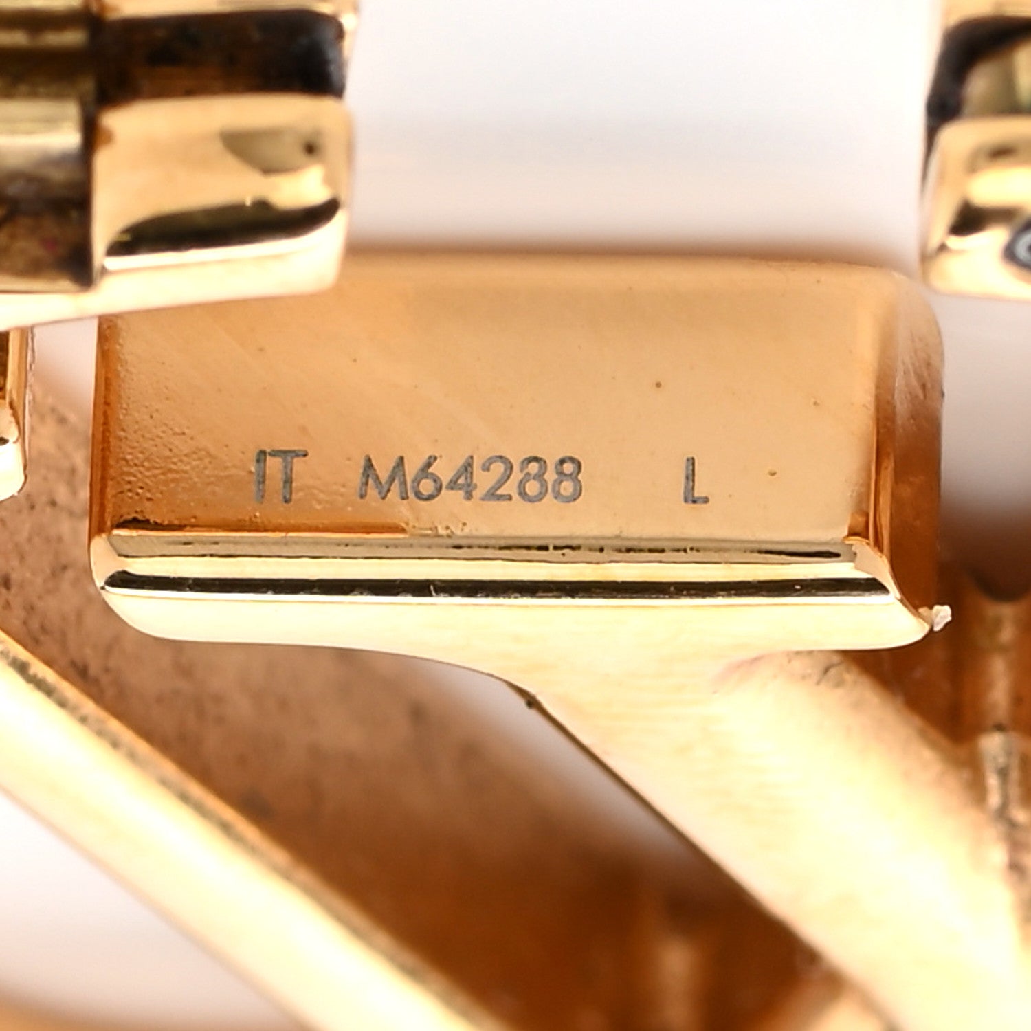 Louis Vuitton Metal Louise Hoop Earrings Gold 4 of 8