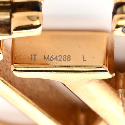 Louis Vuitton Metal Louise Hoop Earrings Gold 4 of 8