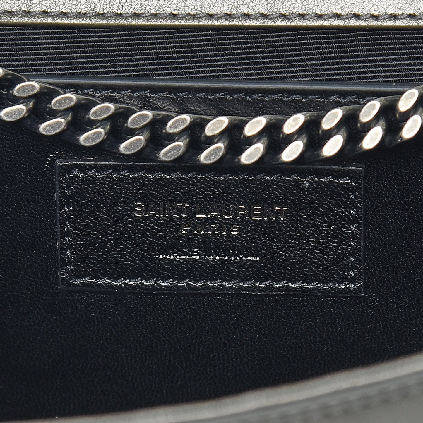 Ribbed Calfskin Medium Monogram Kate Satchel Anthracite