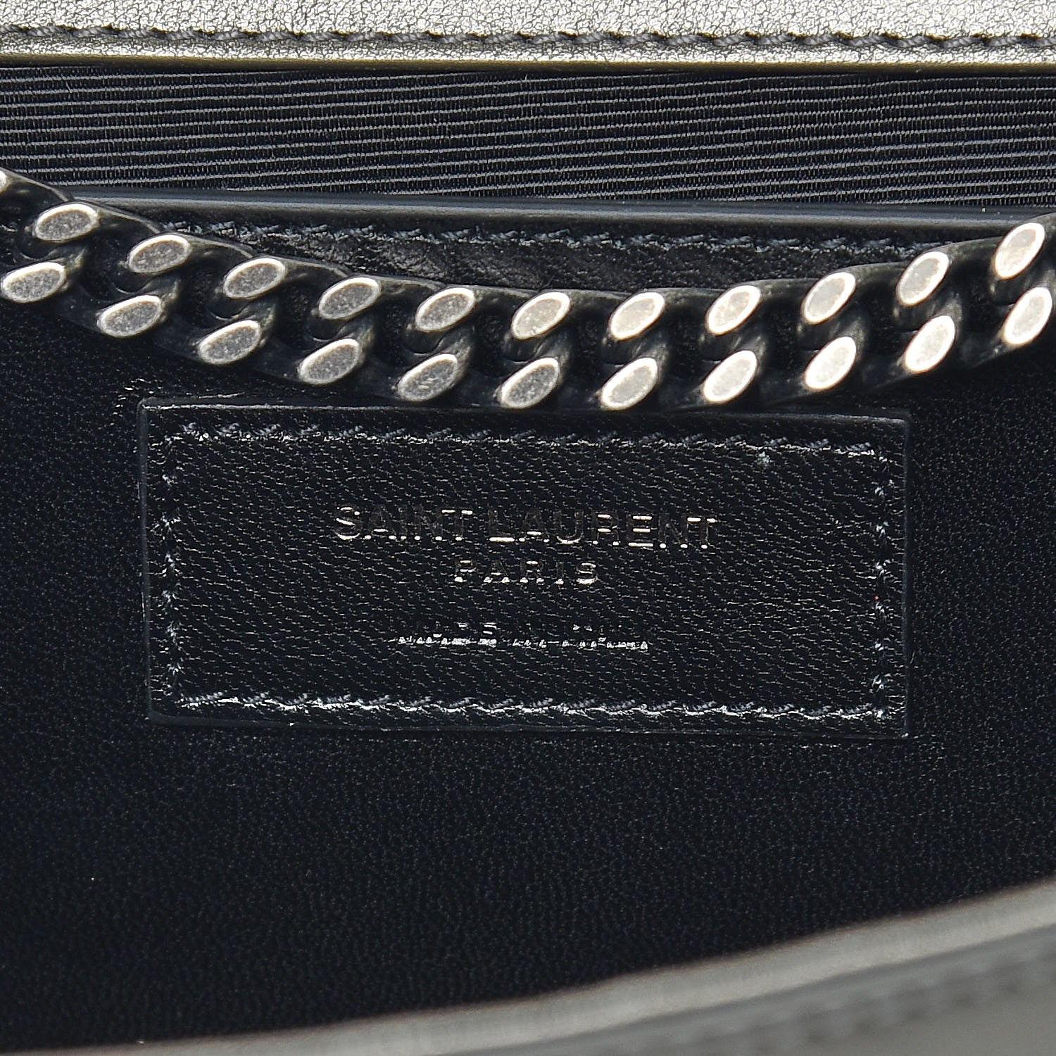 Saint Laurent Ribbed Calfskin Medium Monogram Kate Satchel Anthracite 9 of 11