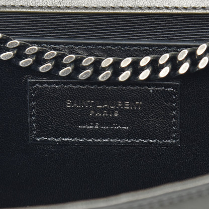 Saint Laurent Ribbed Calfskin Medium Monogram Kate Satchel Anthracite 9 of 11