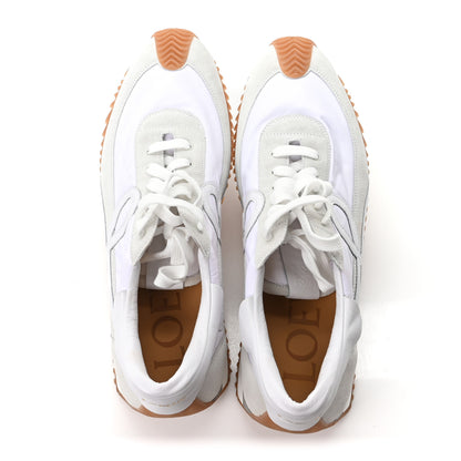 Loewe Nylon Suede Mens Flow Retro Runner Sneakers 45 White 2 of 9