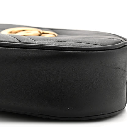 Gucci Calfskin Matelasse GG Marmont Belt Bag 95 38 Black 10 of 10