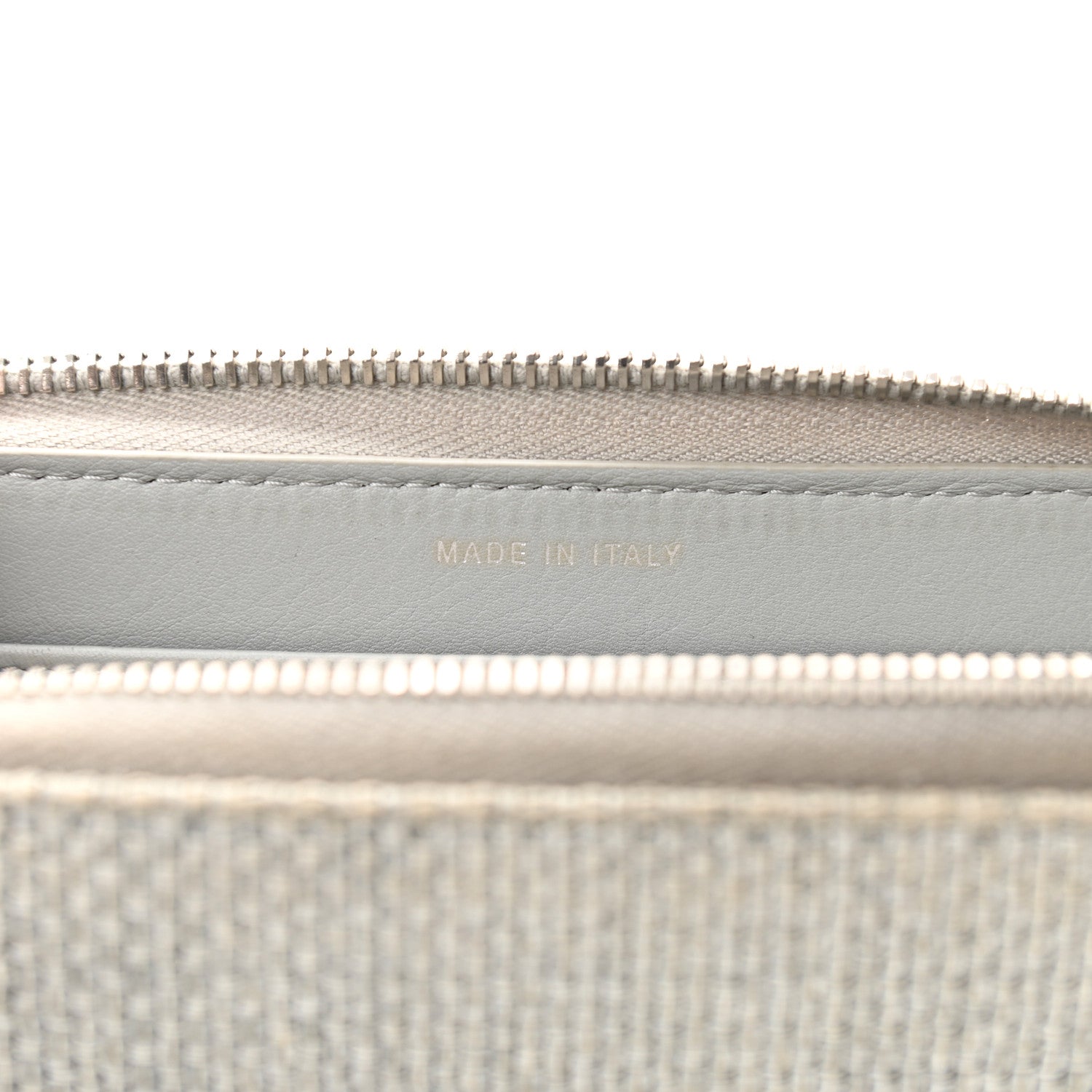 Chanel Canvas Deauville Zip Around Wallet Grey 7 of 9