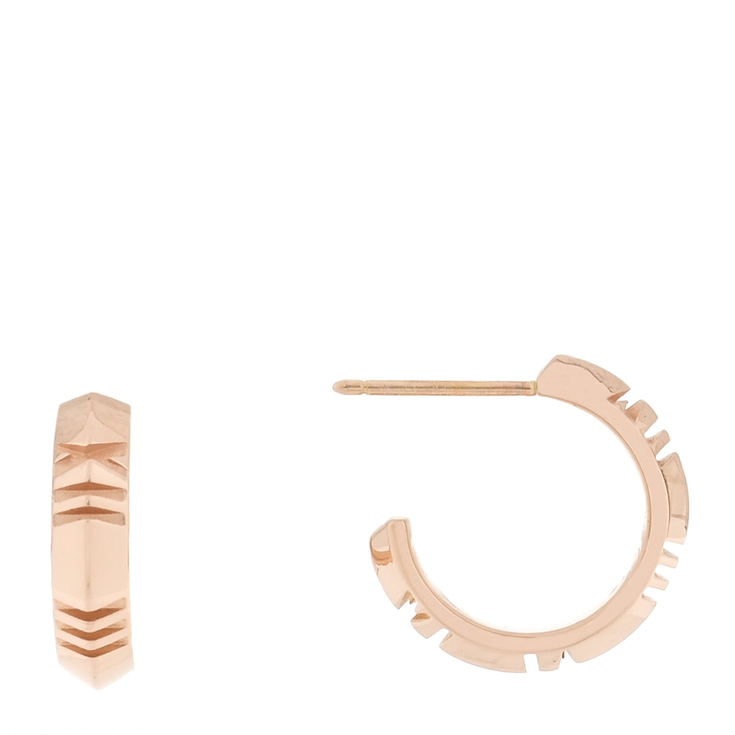 18K Rose Gold Small Atlas X Hoop Earrings