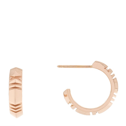 Tiffany 18K Rose Gold Small Atlas X Hoop Earrings 1 of 4
