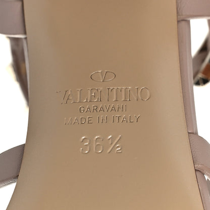 Valentino Garavani Calfskin Rockstud 60mm City Sandals 36.5 Poudre 7 of 7