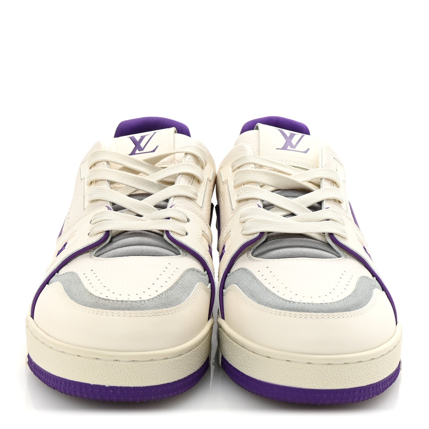 Calfskin Womens LV Trainer Sneakers 39 Purple