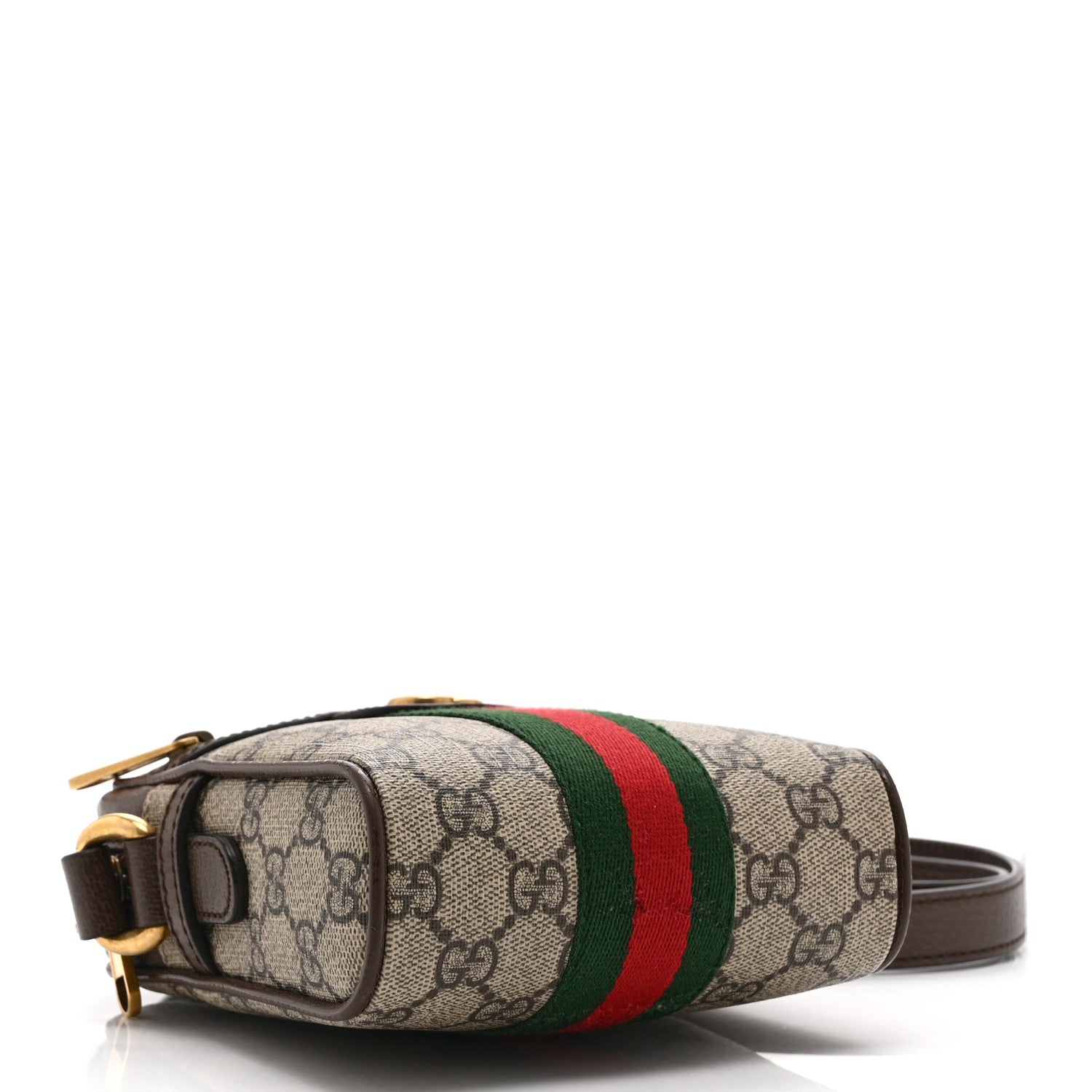 Gucci GG Supreme Monogram Web Mini Ophidia Messenger Brown 4 of 10