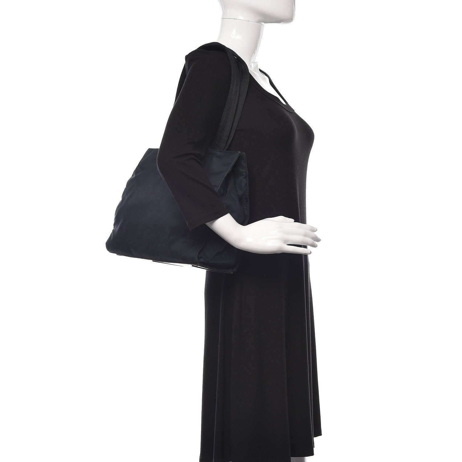 Prada Tessuto Nylon Nappa Tote Blue 2 of 17
