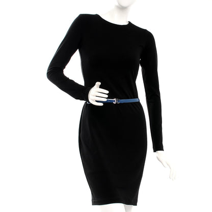 Chanel Patent CC Logo Skinny Belt 95 38 Blue 2 of 6