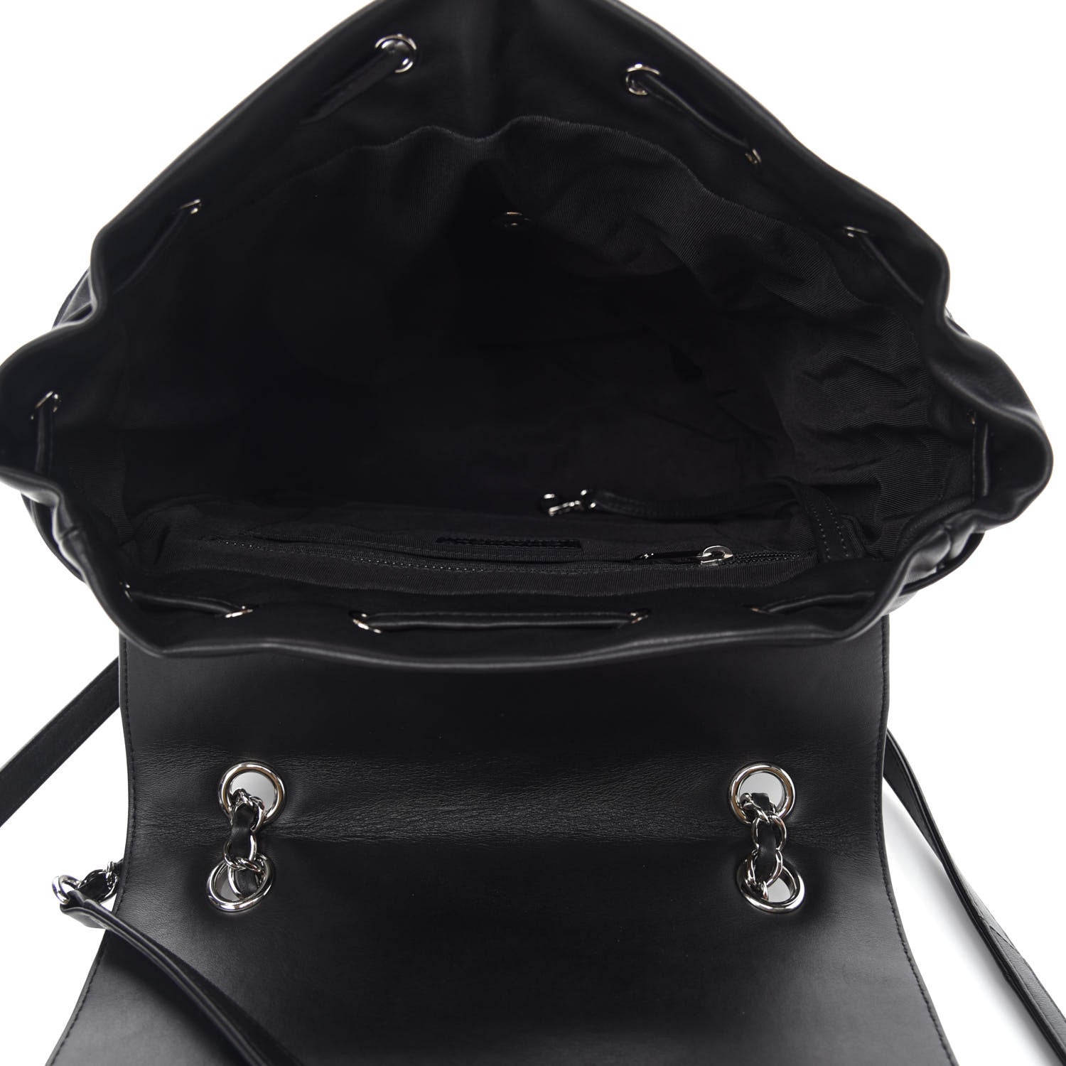 Chanel Calfskin Chevron Quilted Large Urban Spirit Backpack Black 5 of 11