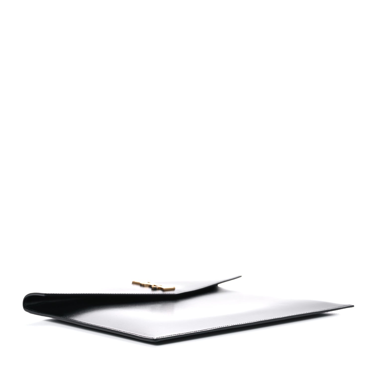 Saint Laurent Smooth Shiny Calfskin Monogram Uptown Baby Pouch Black 4 of 9