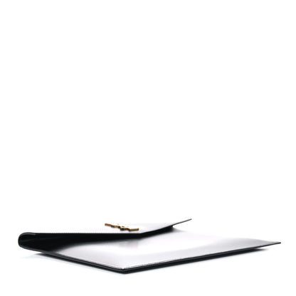 Saint Laurent Smooth Shiny Calfskin Monogram Uptown Baby Pouch Black 4 of 9
