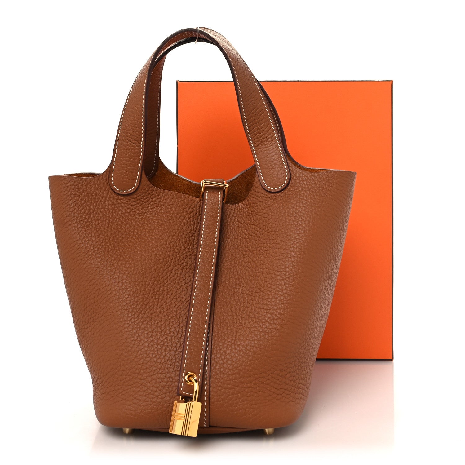Hermes Taurillon Clemence Picotin Lock 18 PM Gold 13 of 13