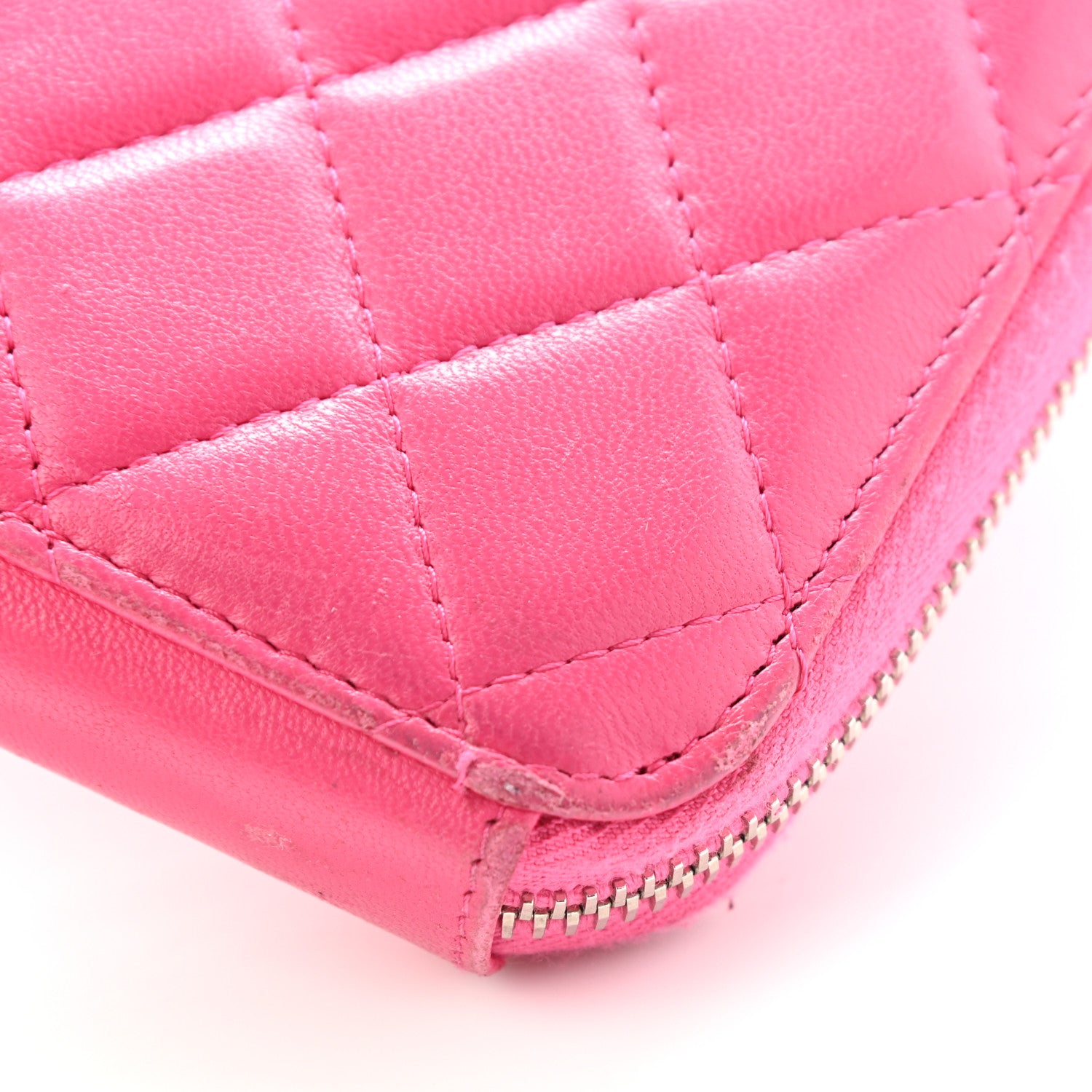 Chanel Lambskin Quilted Travel Case Pink 11 of 25