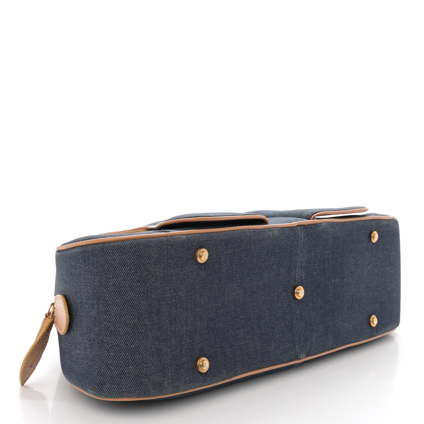 Denim Calfskin Saddle Bowler Blue