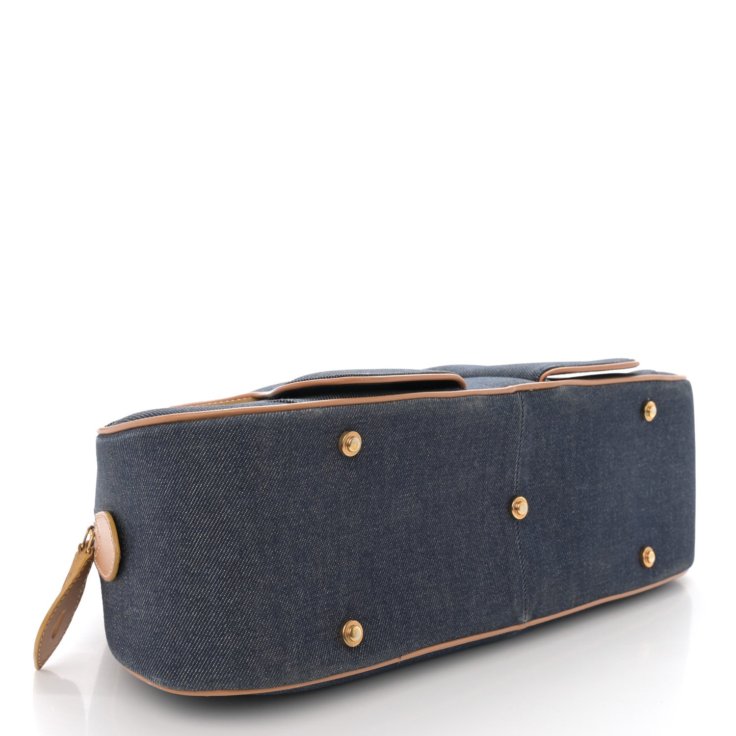 Christian Dior Denim Calfskin Saddle Bowler Blue 4 of 13