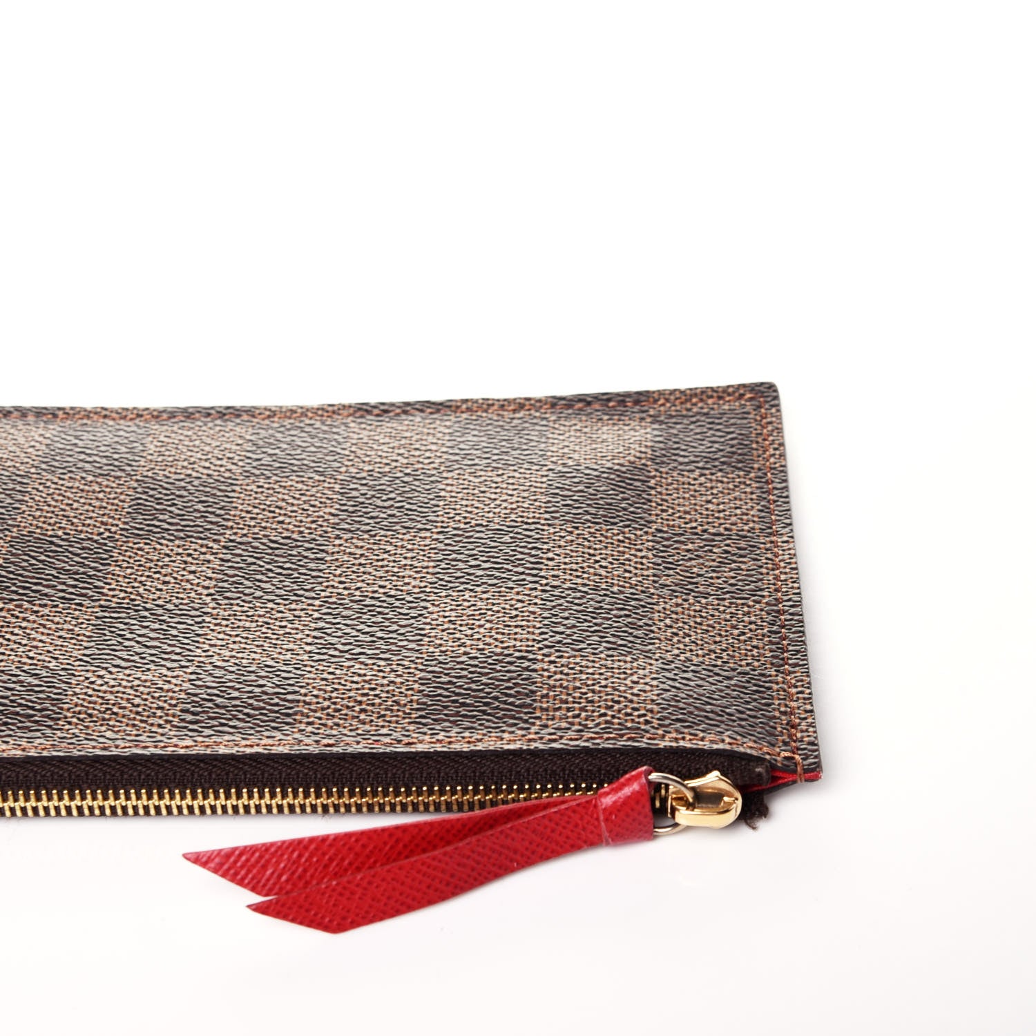 Louis Vuitton Damier Ebene Felicie Chain Wallet Zippered Insert 9 of 10