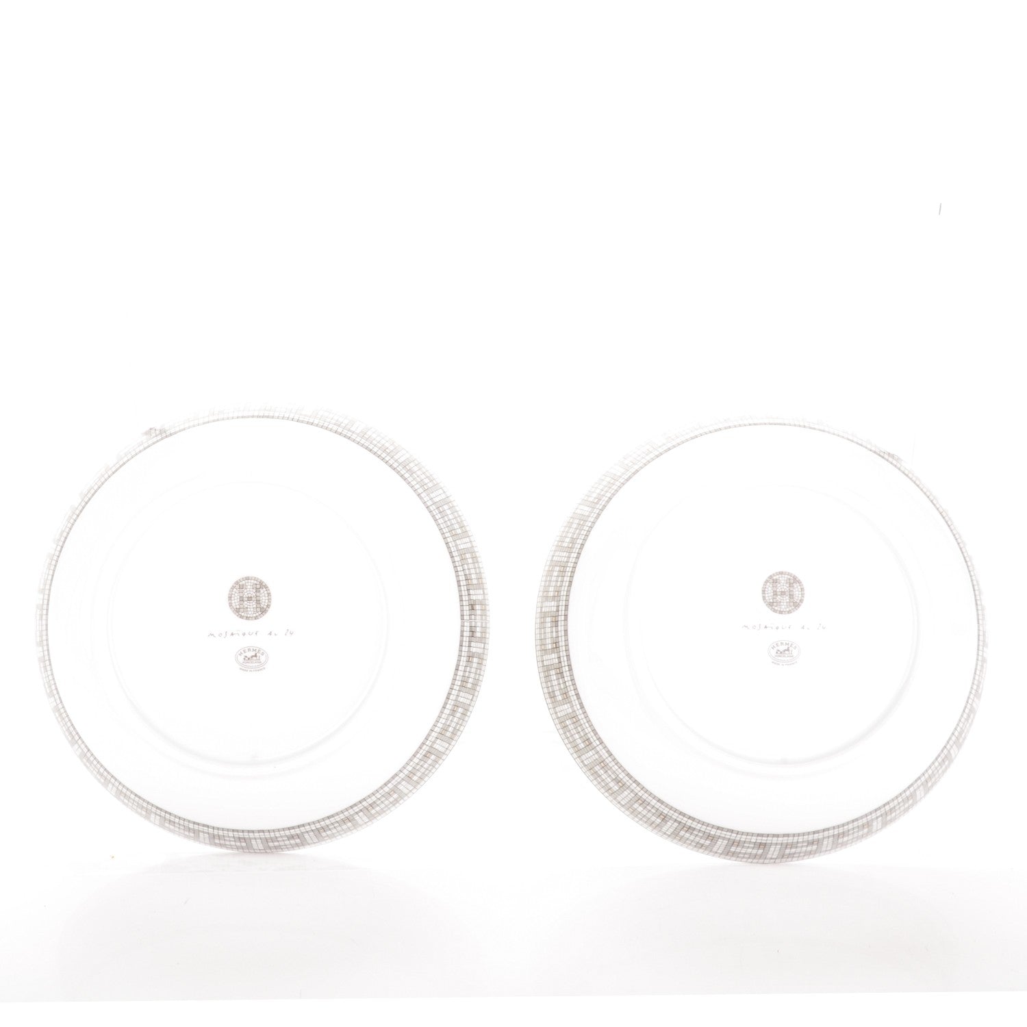 Hermes Porcelain Mosaique Au 24 Platine Cereal Bowl Set of 2 4 of 6