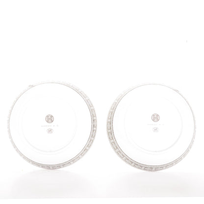 Hermes Porcelain Mosaique Au 24 Platine Cereal Bowl Set of 2 4 of 6