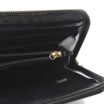 Chanel Caviar Large Timeless CC Zip Around Wallet Black 9 of 16
