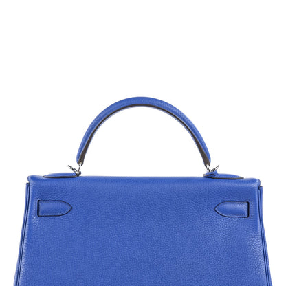 Hermes Taurillon Clemence Kelly Retourne 32 Bleu Electrique 26 of 27