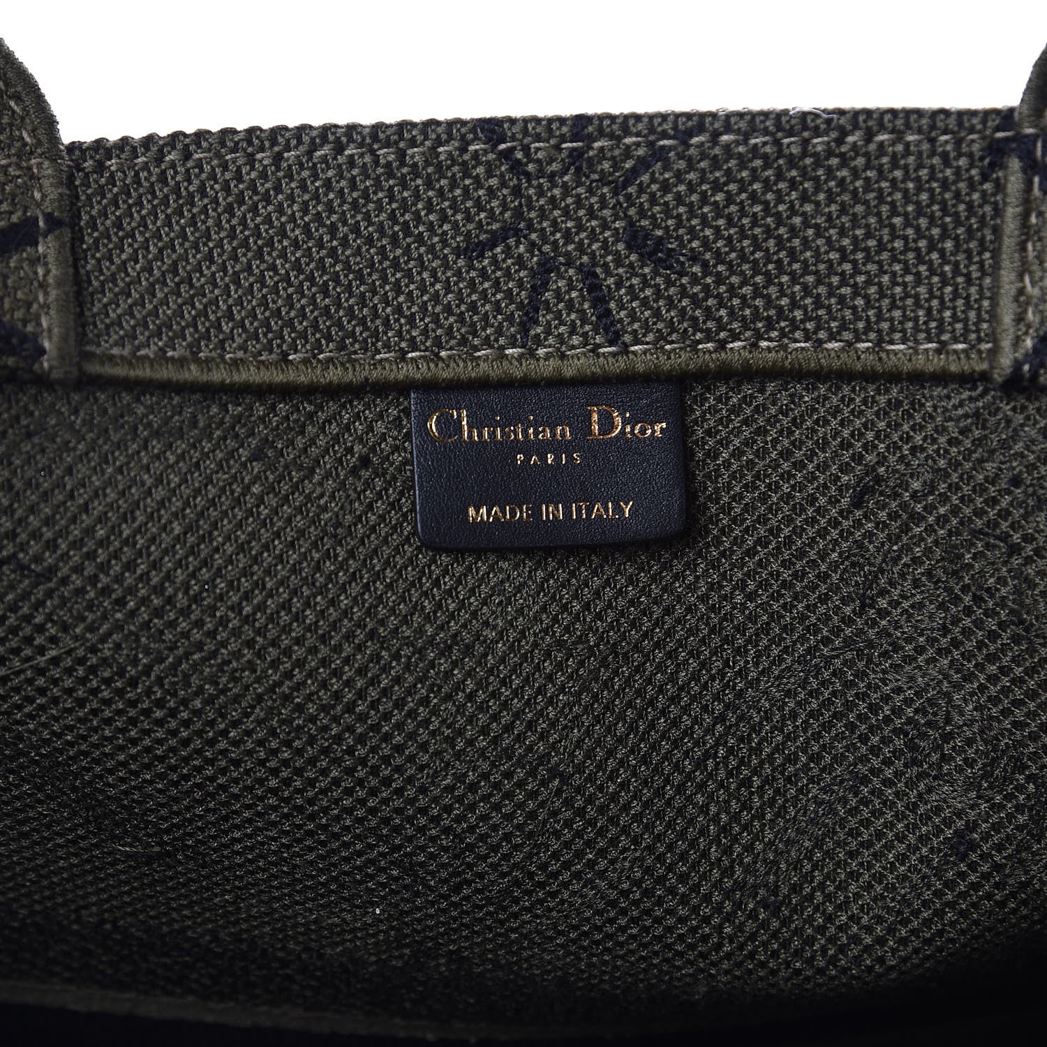 Christian Dior Canvas Embroidered Graffiti Book Tote Vert 6 of 8