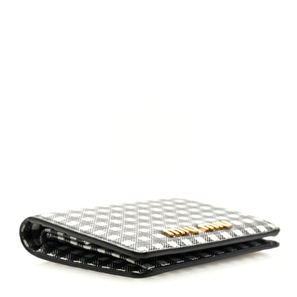 Miu Miu Goatskin Madras Wallet Black White 4 of 6