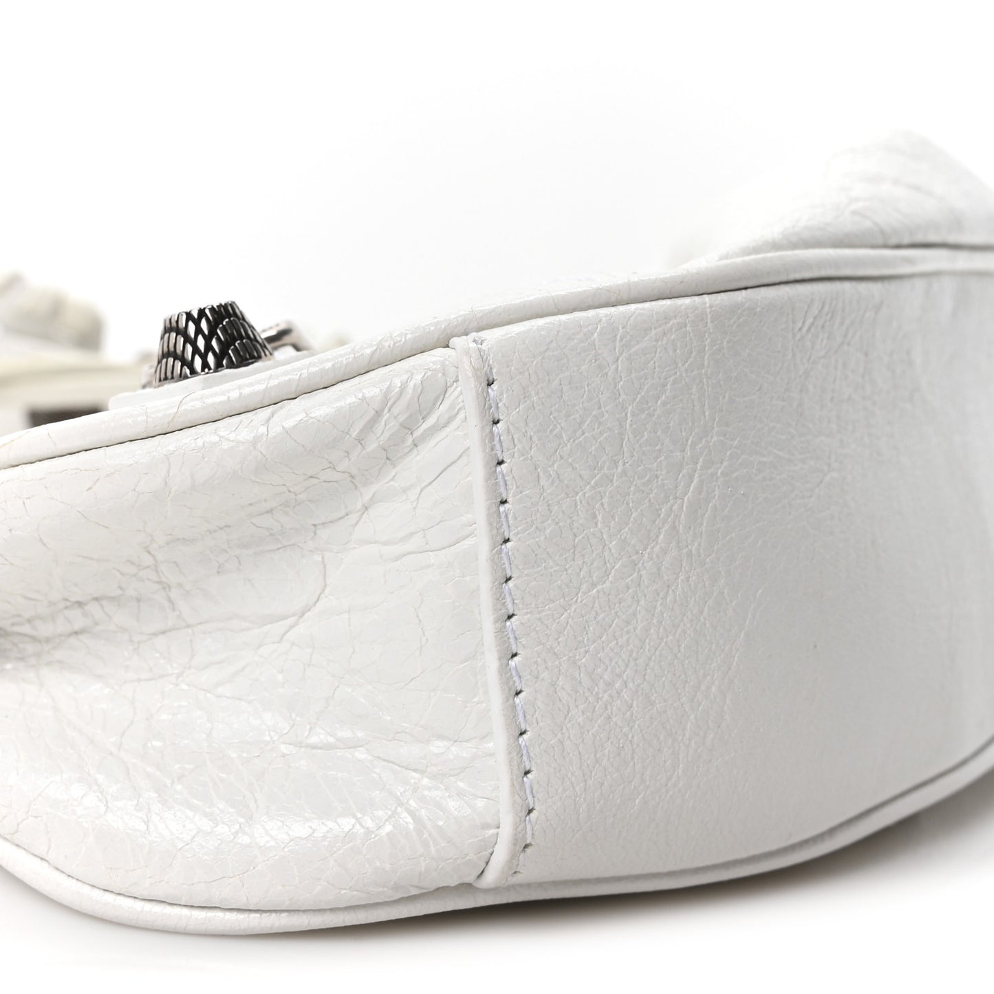 Agneau Arena Le Cagole Shoulder Bag XS Optic White
