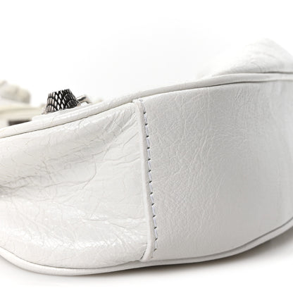 Balenciaga Agneau Arena Le Cagole Shoulder Bag XS Optic White 10 of 11
