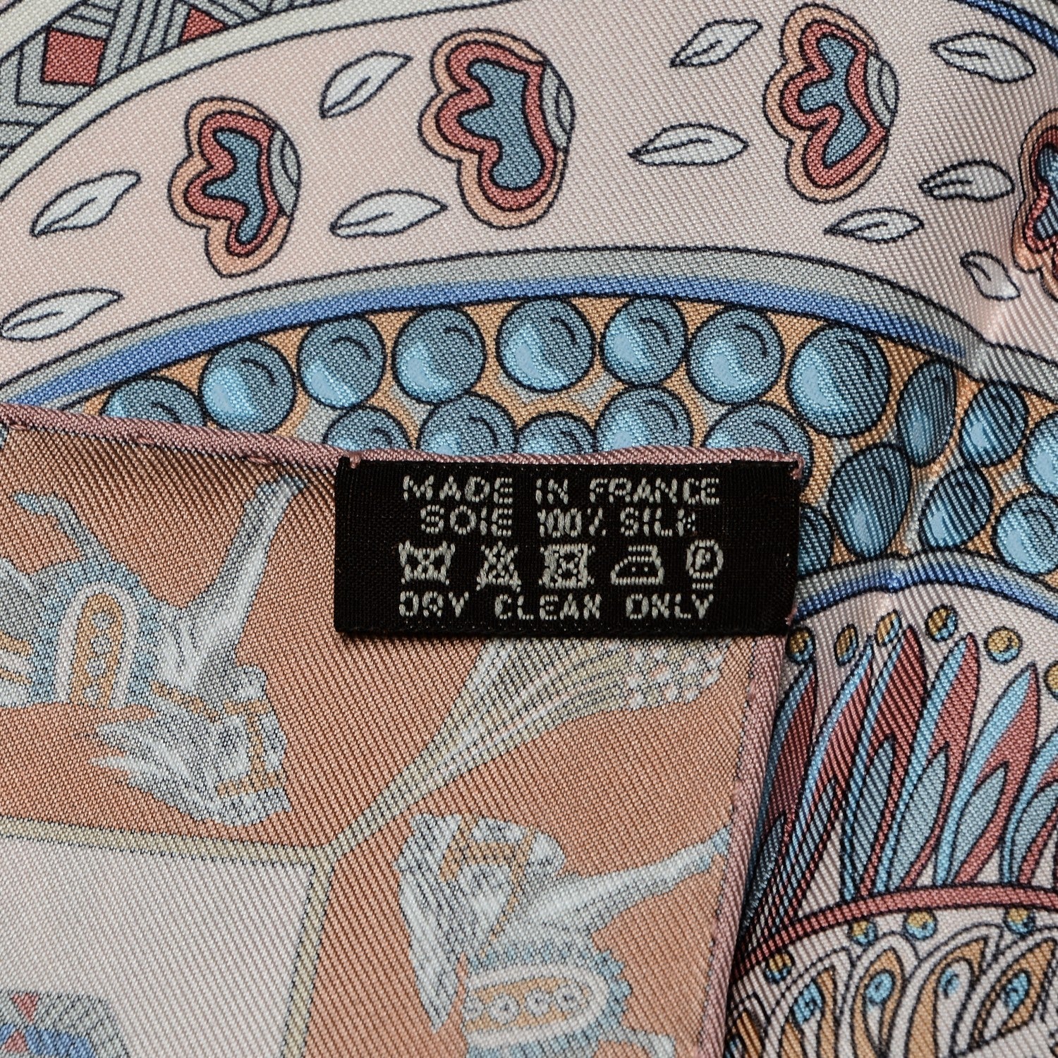Hermes Silk Le Jardin De La Maharani Scarf 90 Rose Pale Aqua Poudre 6 of 7
