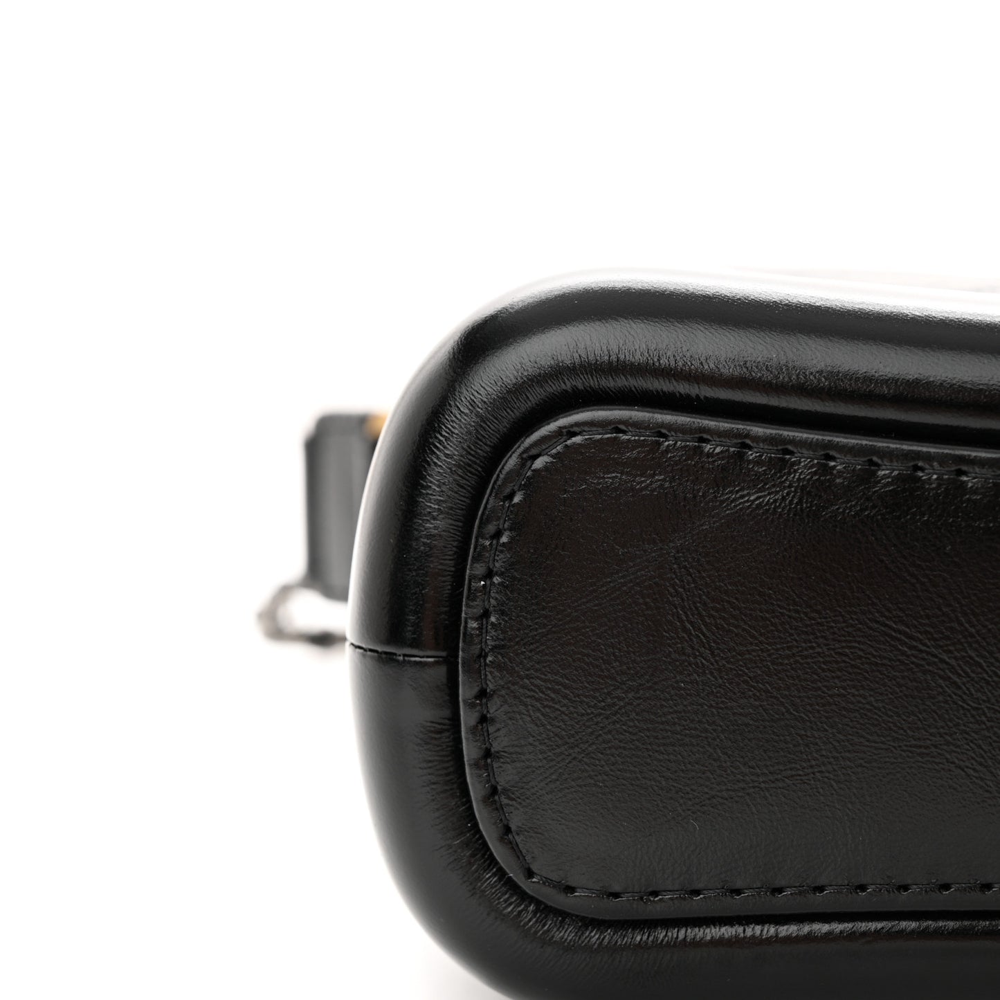 Aged Calfskin Quilted Small Gabrielle Hobo Black