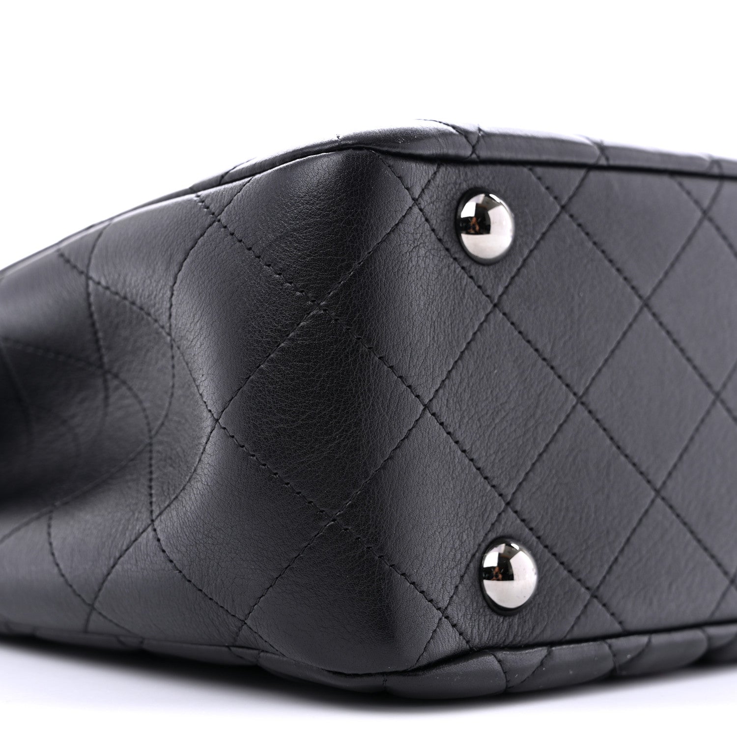 Chanel Lambskin Quilted Front Flap Tote Black 9 of 11