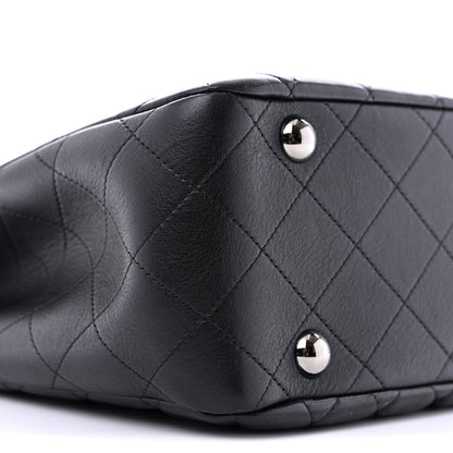Chanel Lambskin Quilted Front Flap Tote Black 9 of 11