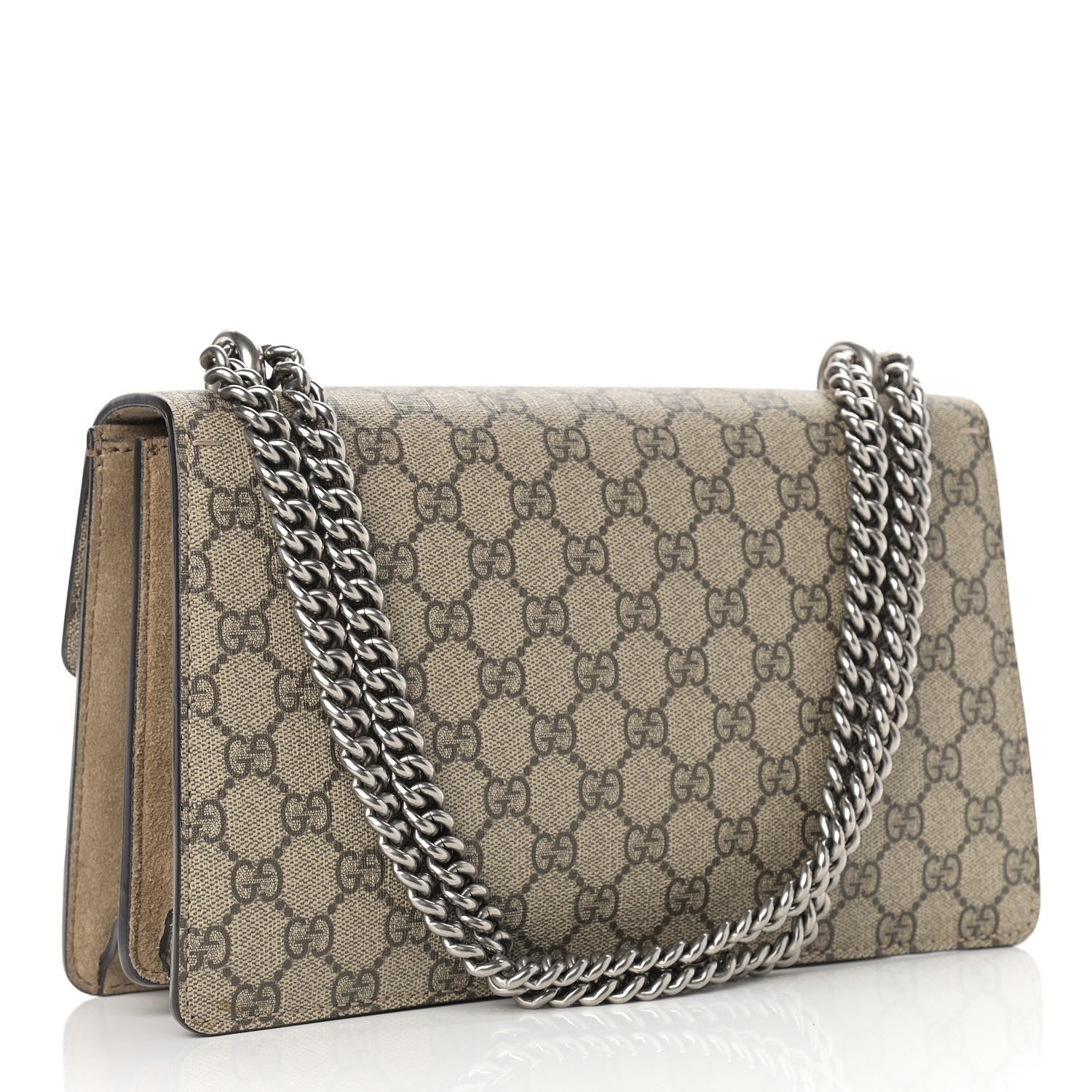 Gucci GG Supreme Monogram Small Dionysus Shoulder Bag Taupe 3 of 15