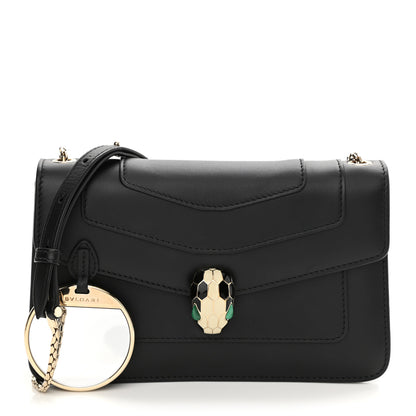 Bulgari Calfskin Serpenti Forever Crossbody Black 1 of 10