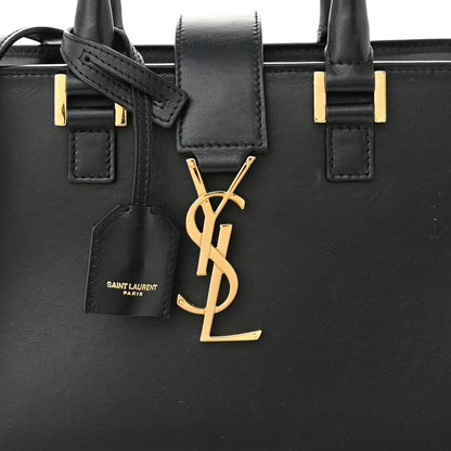 Saint Laurent Calfskin Monogram Baby Cabas Black 7 of 9